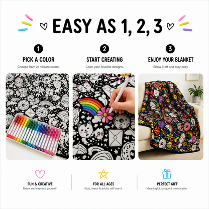 Washable Coloring Blanket